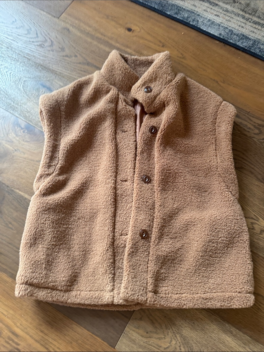 Women’s Tan Sherpa Vest - Lightweight Cozy Layer